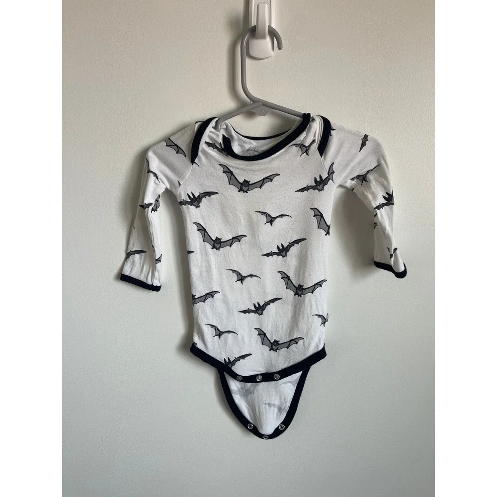 Kyte Baby Bats Bamboo Long Sleeve Bodysuit  6-12 Months
